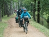 Evelyn, Ceri and Frank on the Rigole du Canal Midi cycle path