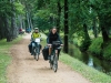 Rachel and Sherry on the Rigole du Canal Midi cycle path