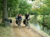 Sherry, Rachel, Geoff and Bill on the Rigole du Canal Midi cycle path